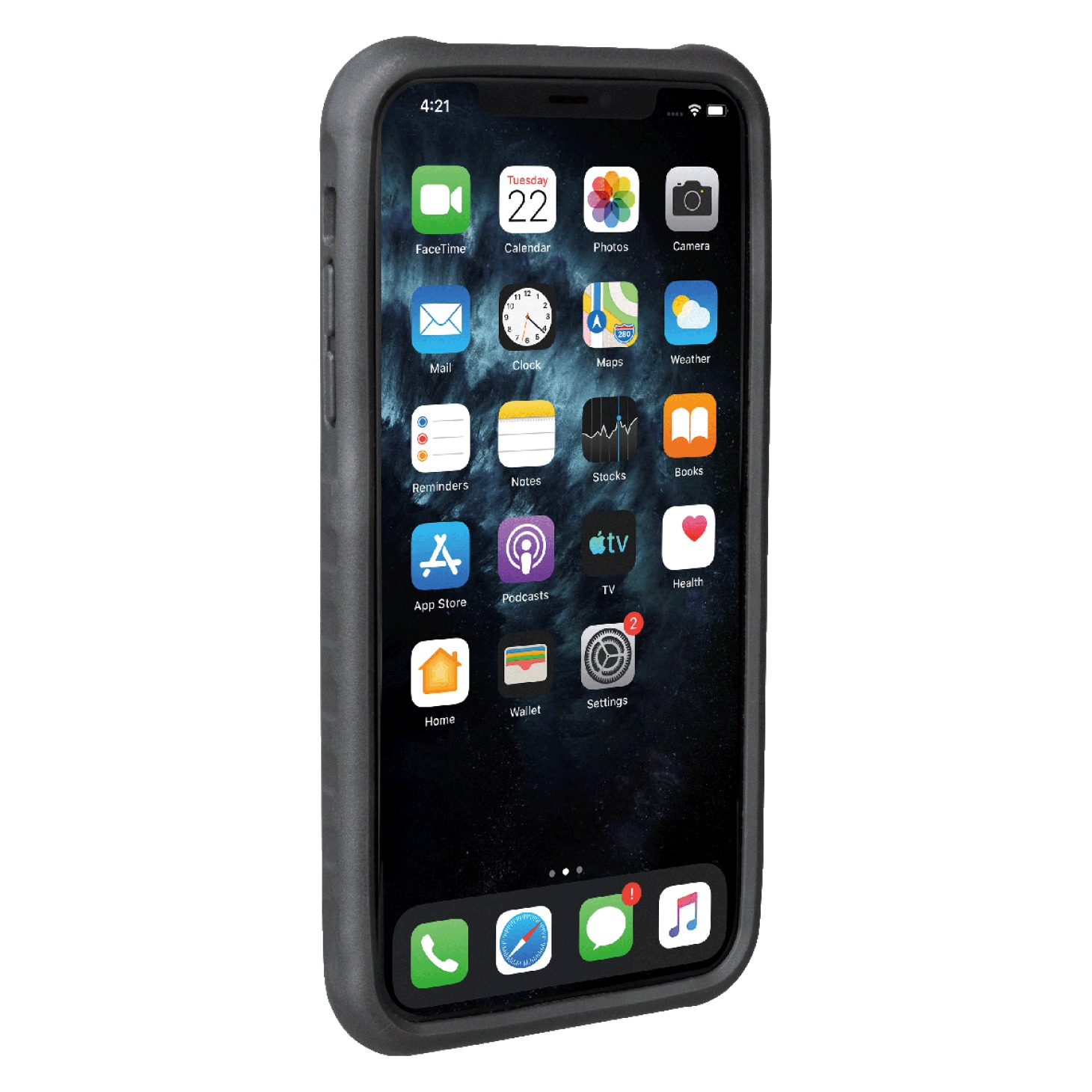Topeak RideCase iPhone 11 Pro Max Black/Gray, mit - Halter  -  Flipstand als integrierter Smartphone-Aufsteller / Einstellbar im Winkel und