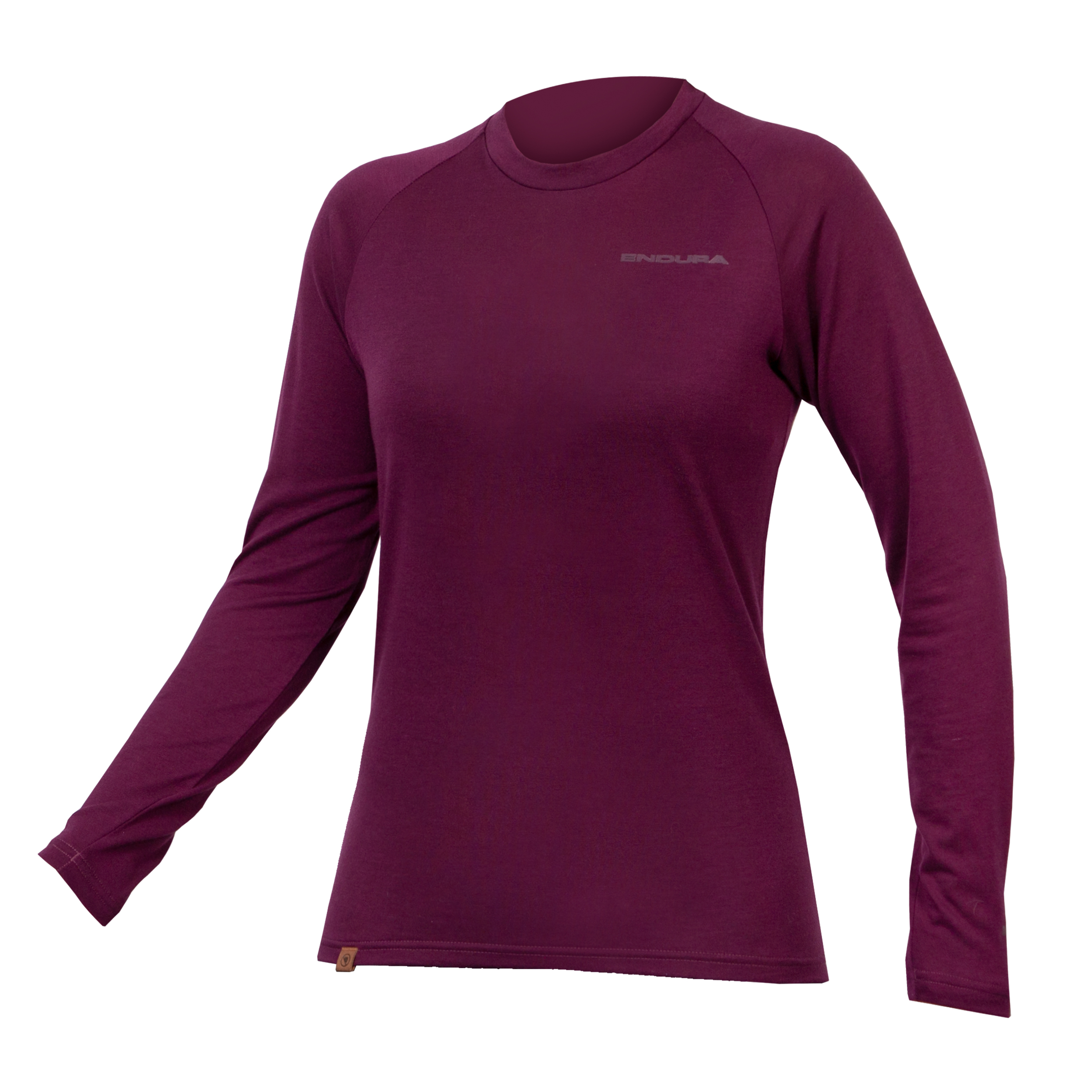 Damen BaaBaa Blend Baselayer (langarm) Aubergine L