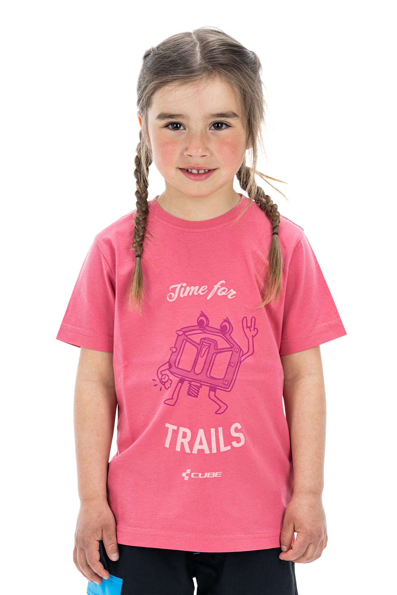 CUBE Organic T-Shirt ROOKIE Trail coral XL - (146/152)