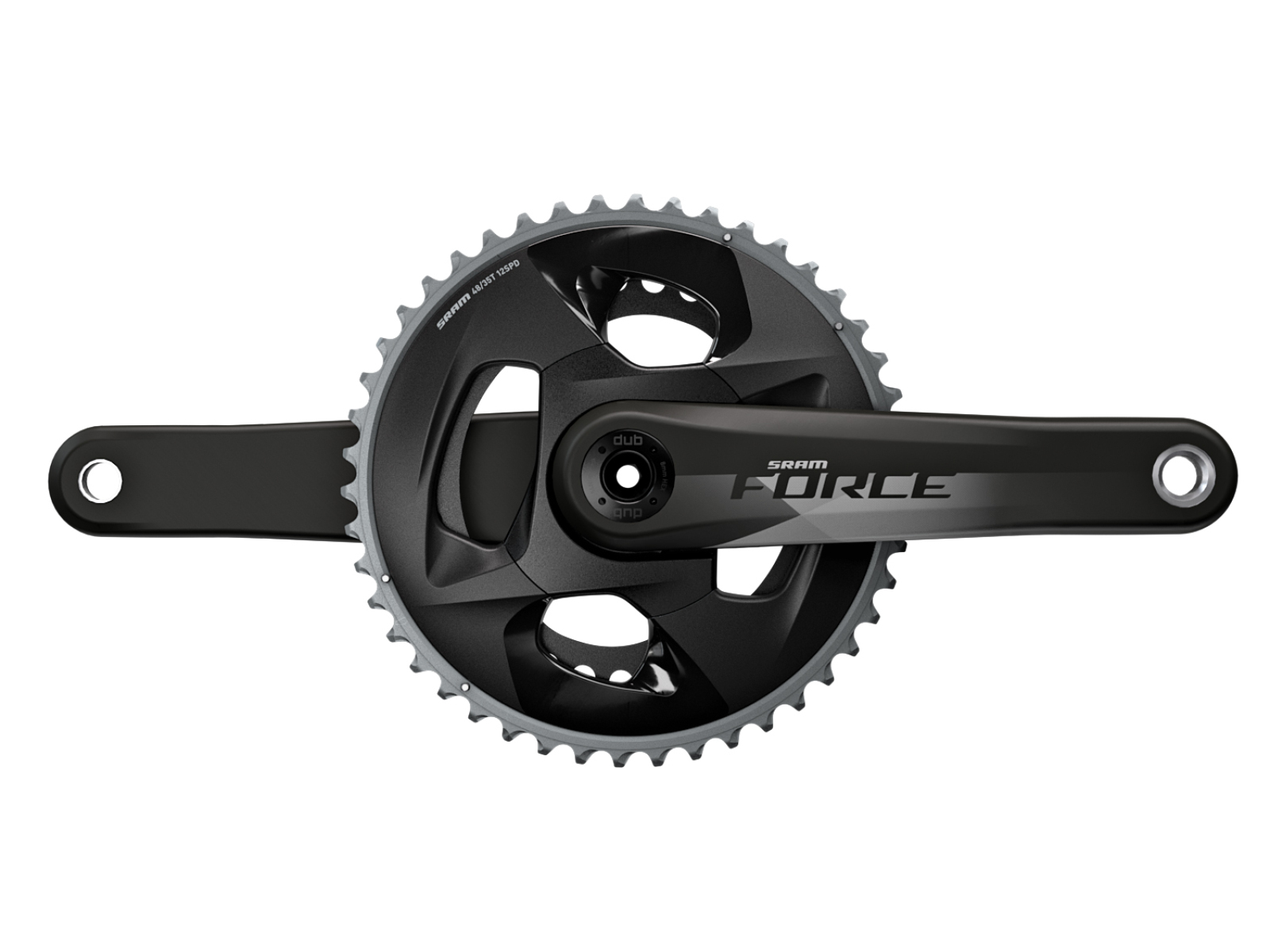 SRAM Kurbelgarnitur Force AXS DUB;172,5mm, - 48-35T;ohne DUB Innenlager, schwarz-glänzend