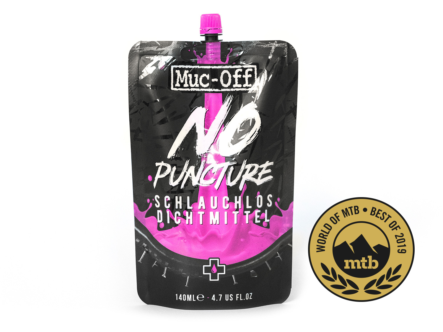 Muc Off No Puncture Hassle 140ml Pouch Only, pink