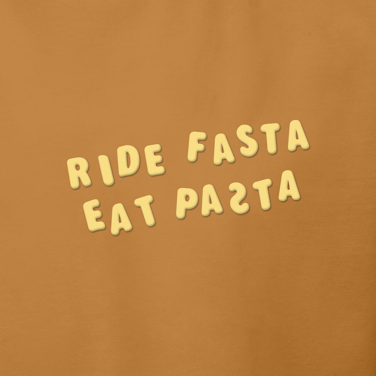 RIDE FASTA EAT PASTA T-Shirt brown 140/150