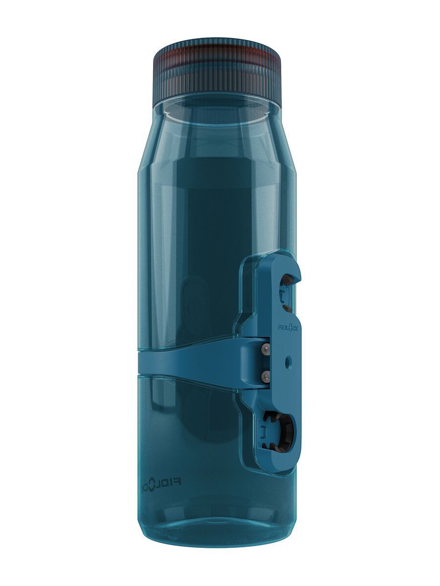 TWIST bottle 700 life set + bike base transparent  - blue